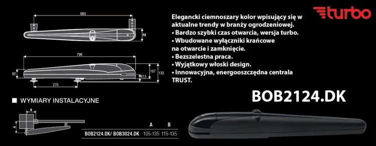 Zestaw do bramy skrzydłowej 24V KBOB2124DK.P (do 2,1 m) BENINCA.webp