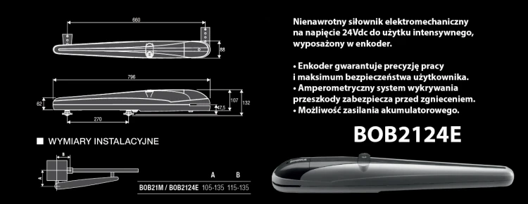 Zestaw do bramy skrzydłowej 24V KBOB2124E (do 2,1 m) BENINCA.webp