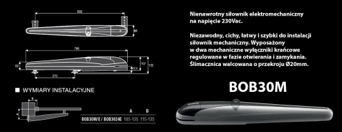 Zestaw do bramy skrzydłowej 230V KBOB30M (do 3 m) BENINCA.webp