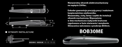 Zestaw do bramy skrzydłowej 230V KBOB30ME (do 3 m) BENINCA.webp