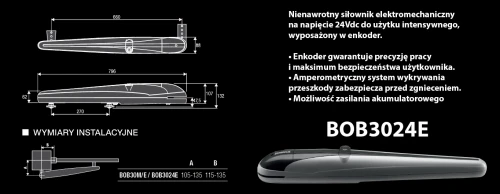 Zestaw do bramy skrzydłowej 24V KBOB3024E (do 3 m) BENINCA.webp