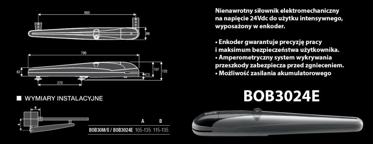 Zestaw do bramy skrzydłowej 24V KBOB3024E (do 3 m) BENINCA.webp