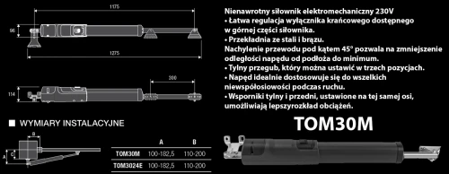 Zestaw do bramy skrzydłowej 230V KTOM30M.P ( do 3m ) BENINCA banner.webp