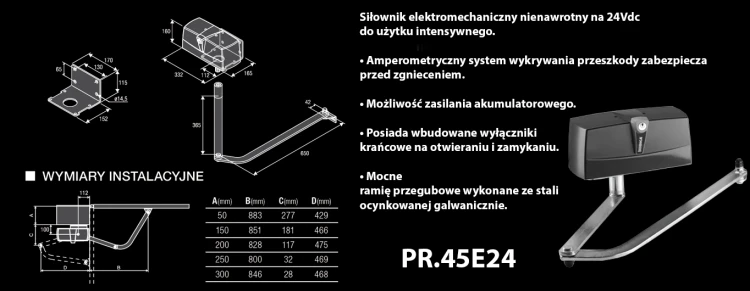 Zestaw do bramy skrzydłowej 24V KPR.24.PM ( do 3 m ) BENINCA banner.webp