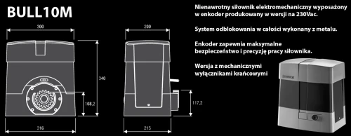 Zestaw do bramy przesuwnej KBULL10M.PM wył. mech. (do 1000 kg) BENINCA banner.webp