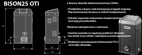 Napęd do bramy przesuwnej BISON25 OTI (do 2500 kg) BENINCA banner.webp