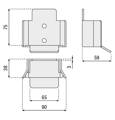 Gniazdo najazdowe seria S 310.S HI-MOTIONS wymiary.webp