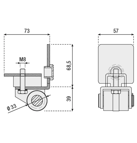 Rolka prowadząca seria S 307.S HI-MOTIONS wymiary.webp