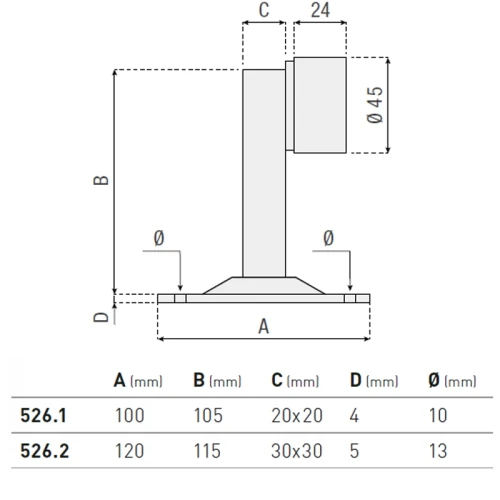 Odbój 3w1 - seria 526 HI-MOTIONS wymiary.webp