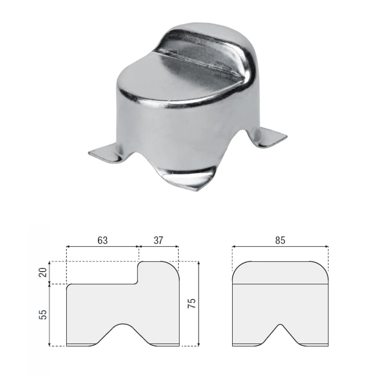 Odbój środkowy do wmurowania 530.0 HI-MOTIONS wymiary.webp