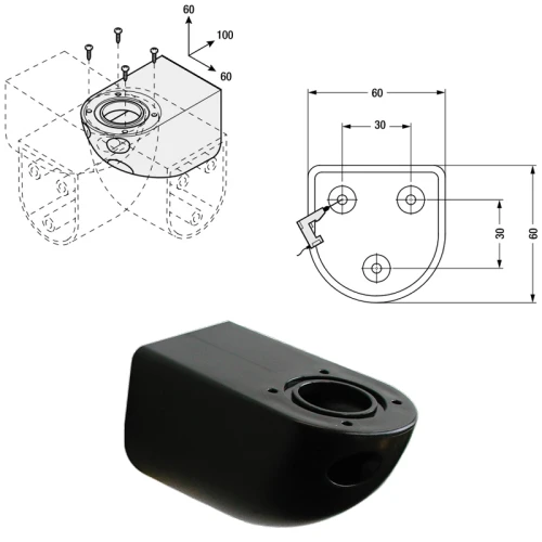 Podstawa do lampy KIARO KIAROS CAME wymiary.webp