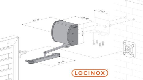 Wymiary 1 hydrauliczny samozamykacz do montażu na ścianie i na słupku - PANTHER LOCINOX.jpg